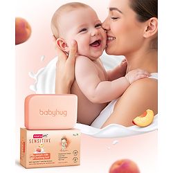 Babyhug Pro Sensitive pH 5.5 Peach Milk Bathing Bar - 75 g