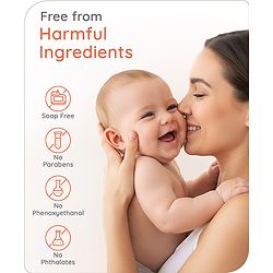 Babyhug Pro Sensitive pH 5.5 Peach Milk Bathing Bar - 75 g | Paediatrician Tested | 100% Soap Free | Tear Free