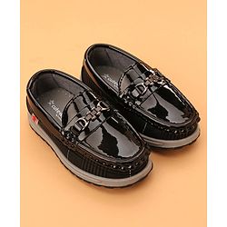 Cute Walk by Babyhug Slip On Formal Shoes - Black