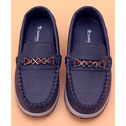 Cute Walk by Babyhug Slip On Formal Shoes - Blue
