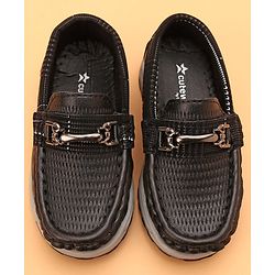 Cute Walk by Babyhug Formal & party Wear Slip On Shoes - Black