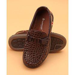 Cute Walk by Babyhug Formal Slip On Shoes - Dark Brown