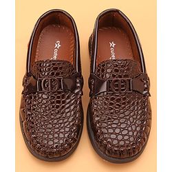 Cute Walk by Babyhug Formal Slip On Shoes - Dark Brown