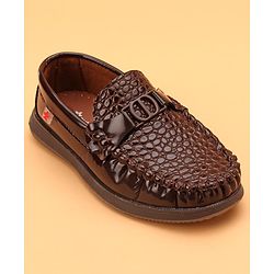 Cute Walk by Babyhug Formal Slip On Shoes - Dark Brown