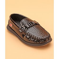 Cute Walk by Babyhug Formal Slip On Shoes - Dark Brown
