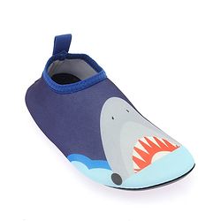 Cute Walk by Babyhug Slip On Water Shoes Shark Print - Navy