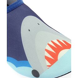 Cute Walk by Babyhug Slip On Water Shoes Shark Print - Navy