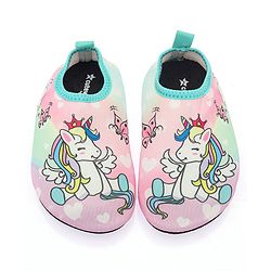 Cute Walk by Babyhug Slip On Water Shoes Unicorn Print - Pink