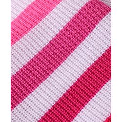 Babyhug Knitted Full Sleeves Pullover Sweater Set With Stripes Design - Pink
