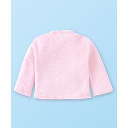 Babyhug Velour Knit Full Sleeves Winter Wear Night Suit with Unicorn  Applique - Pink
