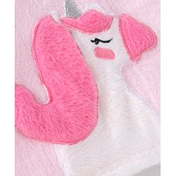 Babyhug Velour Knit Full Sleeves Winter Wear Night Suit with Unicorn  Applique - Pink