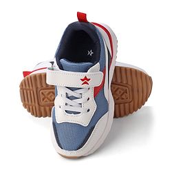 Cute Walk by Babyhug Slip On Sneakers with Velcro Closure - White & Blue