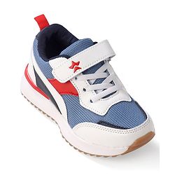 Cute Walk by Babyhug Slip On Sneakers with Velcro Closure - White & Blue