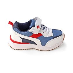 Cute Walk by Babyhug Slip On Sneakers with Velcro Closure - White & Blue