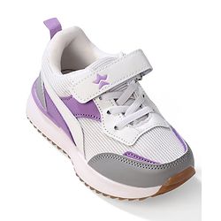 Cute Walk by Babyhug Slip On Sneakers with Velcro Closure - White & Purple