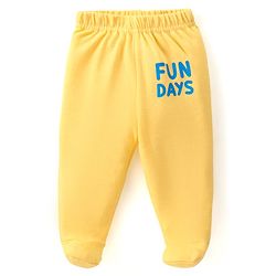 Babyhug Interlock Knit Striped Bootie Leggings with Vehicle & Text Print Pack of 3 - Multicolour