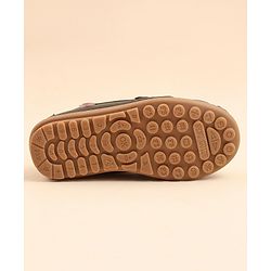 Cute Walk by Babyhug Slip On  Loafers with Crown Applique - Black