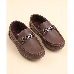 Cute Walk by Babyhug Slip On Party Wear Shoes - Brown