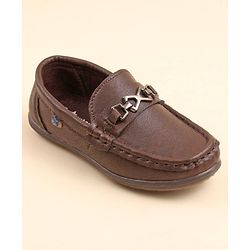 Cute Walk by Babyhug Slip On Party Wear Shoes - Brown