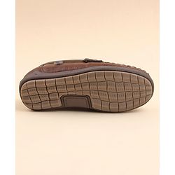 Cute Walk by Babyhug Slip On Formal & Party Wear Shoes with Horse Applique - Coffee