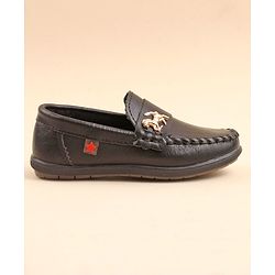 Cute Walk by Babyhug Slip On Formal & Party Wear Shoes with Horse Applique - Coffee