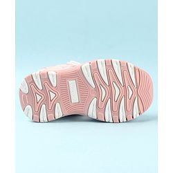 Cute Walk by Babyhug Slip On Hearts Printed Sandals with Velcro Closure - Pink