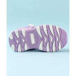 Cute Walk by Babyhug Slip On Hearts Printed Sandals with Velcro Closure - Purple