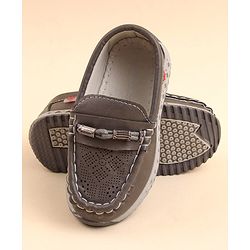 Cute Walk by Babyhug Slip On Loafer Shoes - Grey