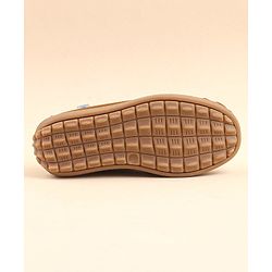 Cute Walk by Babyhug Slip On Loafer Shoes with Star Print - Brown