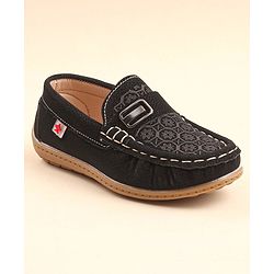 Cute Walk by Babyhug Slip On Loafer Shoes with Star Print - Brown