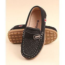 Cute Walk by Babyhug Slip On Loafer Shoes with Star Print - Brown
