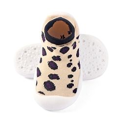 Cute Walk by Babyhug Slip On Socks Shoes with Cheetah Theme Print -  White