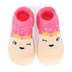 Cute Walk by Babyhug Sock Shoes - Pink