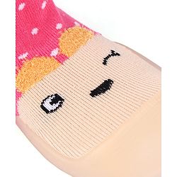 Cute Walk by Babyhug Sock Shoes - Pink
