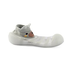 Cute Walk by Babyhug Slip On Socks Shoes  with Teddy Bear Design - Blue