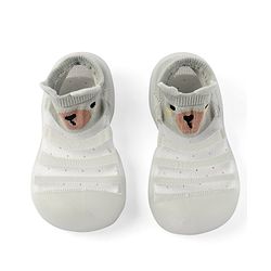 Cute Walk by Babyhug Slip On Socks Shoes  with Teddy Bear Design - Blue