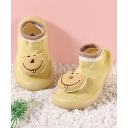 Cute Walk by Babyhug Slip On Sock Shoes - Yellow