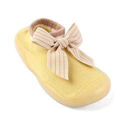 Cute Walk by Babyhug Slip On Socks Shoes with Bow Applique - Blue