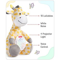 Babyhug Giraffe Music Projector Soft Toy Yellow & Grey - Height 39.5 cm