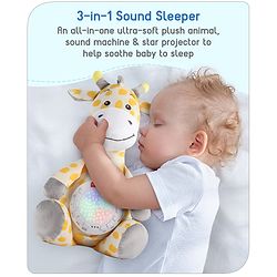Babyhug Giraffe Music Projector Soft Toy Yellow & Grey - Height 39.5 cm