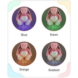 Babyhug Bunny Music Projector Soft Toy - Pink | Plush Bunny With Soothing Light Projector & Lullabies | Perfect Bedtime Companion That Comforts & Relaxes Babies| Height 34cm | BIS Certified