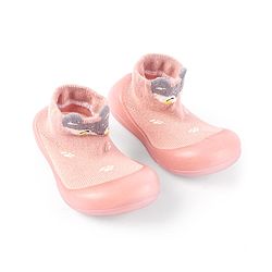 Cute Walk by Babyhug Slip On Socks Shoes with Fox Design - Pink