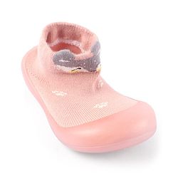Cute Walk by Babyhug Slip On Socks Shoes with Fox Design - Pink