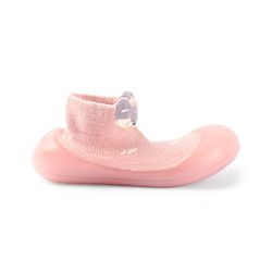 Cute Walk by Babyhug Slip On Socks Shoes with Fox Design - Pink