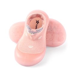 Cute Walk by Babyhug Slip On Socks Shoes with Fox Design - Pink