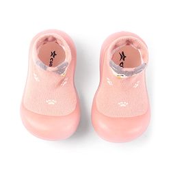 Cute Walk by Babyhug Slip On Socks Shoes with Fox Design - Pink