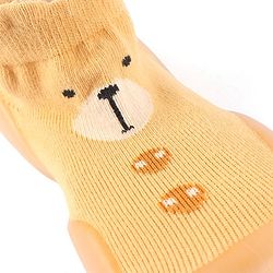 Cute Walk by Babyhug Slip On Socks Shoes with Bear Design - Orange