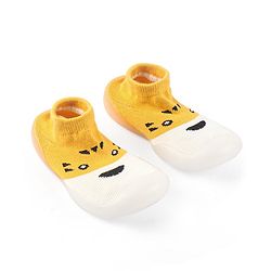 Cute Walk by Babyhug Slip On Socks  Shoes with Tiger Design - Yellow