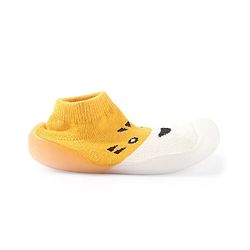 Cute Walk by Babyhug Slip On Socks  Shoes with Tiger Design - Yellow