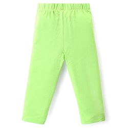 Babyhug Cotton Lycra Full Length Skinny Fit Leggings Floral & Polka Dot Print Pack of 3 - Dark Pink White & Light Green